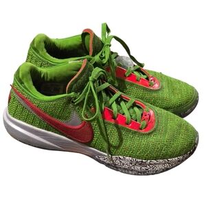 Nike LeBron 20 'Stocking Stuffer' Green and Red Sneakers Shoe Mens Size 11